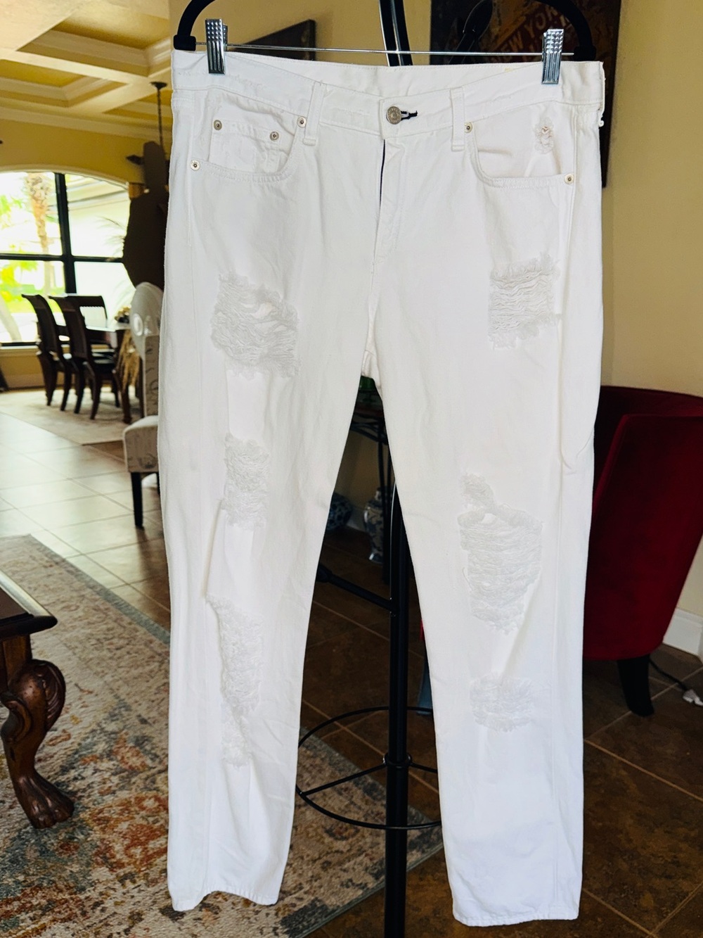 rag & bone Distressed Boyfriend Jeans - Size 30